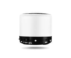 White Portable Mini Bluetooth Wireless AUX Stereo Music Speaker for iPhone iPad PC