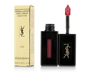 Yves Saint Laurent Rouge Pur Couture Vernis A Levres Vinyl Cream Creamy Stain # 412 Rose Mix 5.5ml/0.18oz