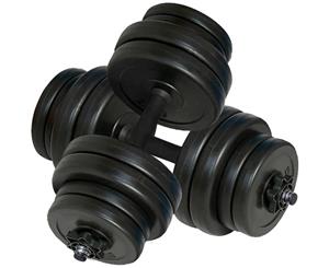 22 Piece Dumbbell Set Weight 30kg Gym Barbell Exercise Plate Weight