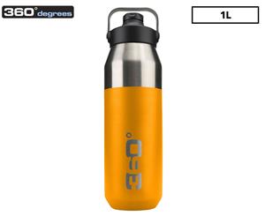 360 Degrees Sip Cap Vacuum Insulated Bottle 1L - Yellow