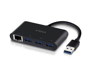 Alogic USB 3.0 3 Port Hub and Gigabit Ethernet Adapter Plug & Play Vrova Series