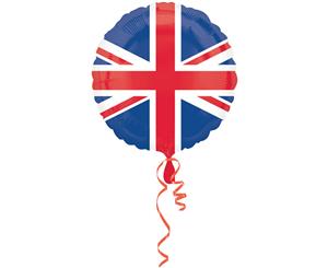 Amscan 18 Inch Union Jack Flag Circular Foil Balloon (Blue/Red/White) - SG3855