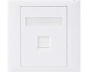 Astrotek CAT5e RJ45 Wall Face Plate 86x86mm 1 Port Socket Kit