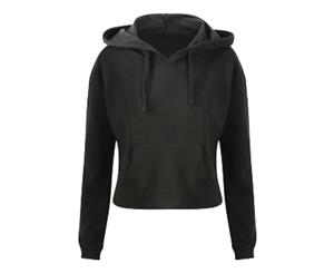 Awdis Just Hoods Womens/Ladies Girlie Cropped Hoodie (Jet Black) - PC3447