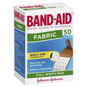 Band-Aid Adhesive Fabric Strips 50 Pack