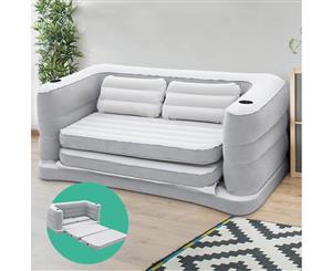 Bestway 2-In-1 Air Couch Air Sofa Bed Inflatable Mattresses Sleeping Mats Grey