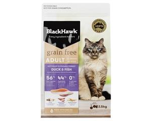 Black Hawk Cat Food Grain Free Duck and Fish 2.5kg - (CBHGFDF2.5)