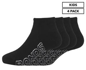 Bonds Kids' Logo Light Trainer Socks 4-Pack - Black