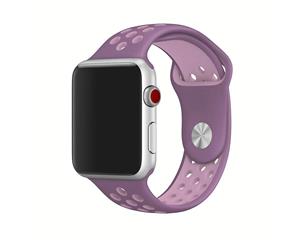 Catzon Sport Soft Silicone Apple Watch Strap iWatch Band Bracelet Replacement Band For iWatch Series 1 2 3 4 - Purple Pink