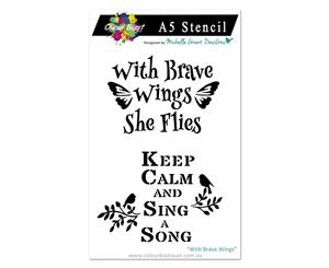 Colour Blast - Spread Your Wings Collection - Stencil A5 (Medium) - With Brave Wings