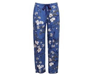 Cyberjammies 4368 Heather Blue Floral Print Cotton Pyjama Pant