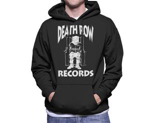 Death Row Records Chair Logo White Men's Hooded Sweatshirt - Black