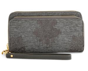 Desigual Mone Two Levels Soft Mendhi Continental Wallet - Grey