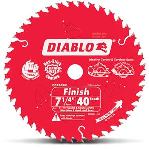 Diablo 184mm 40T TCT Circular Saw Blade for Wood Cutting - Finish