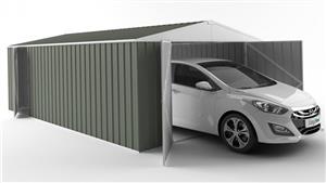 EasyShed 6038 Tall Garage Shed - Mist Green