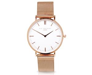 Elie Beaumont Women's 42mm Mesh Oxford Watch - Rose Gold/White