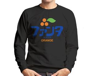 Fanta Orange 1980s Japanese Logo Men's Sweatshirt - Black