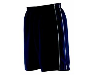 Finden & Hales Childrens Unisex Contrast Sports Shorts (Navy/Navy/White) - RW459