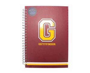 Harry Potter Notebook G For Gryffindor Varsity Logo Official A4 Wiro - Red