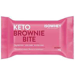 IsoWhey Keto Brownie Bite Berry 33g Single