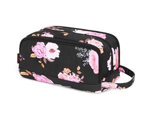 LOKASS Toiletry Bag for Women Water-resistant Dopp Kit Shaving Bag-Black