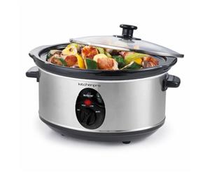 Maxim Kitchen Pro 3.5L 240W Stainless Steel Food Slow Cooker w/ Ceramic Bowl/Pot