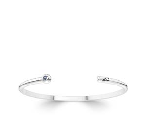 New York Mets Sapphire Cuff Bracelet For Women In Sterling Silver Design by BIXLER - Sterling Silver