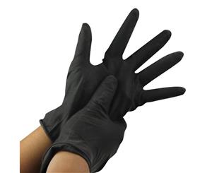 Nitrile Ultra Soft Powder Free Black Gloves Large 100Pk