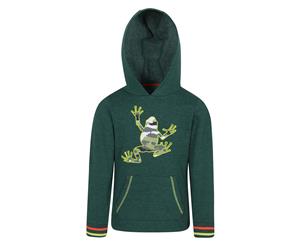 Printed Kids Throw Over Hoody - Khaki