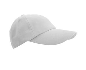 Result Unisex Low Profile Heavy Brushed Cotton Baseball Cap (White) - BC961