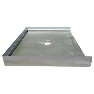 Showerline 1200 x 900mm Centre Outlet Shower Tile Tray (3 Sided)