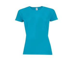 Sols Womens/Ladies Sporty Short Sleeve T-Shirt (Aqua) - PC2152