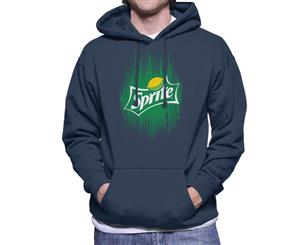 Sprite Green Back Lemon Logo Men's Hooded Sweatshirt - Navy Blue