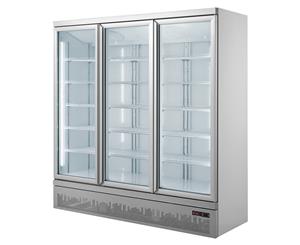 Thermaster Thrre Glass Door 1500L Drink Fridge Bottom Mounted - Silver