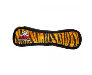 Tiger Pattern Tuffy Mega Bone Soft Tough Dog Toy for Dogs & Puppies Scale 10