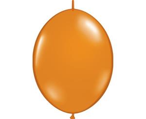 15cm Jewel Mandarin Orange Quick Link Latex Balloons Pack of 50