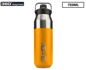 360 Degrees Sip Cap Vacuum Insulated Bottle 750mL - Yellow