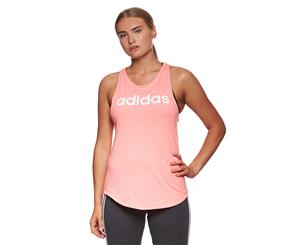 Adidas Women's Essentials Linear Tank Top - Glory Pink/White