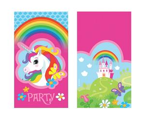 Amscan Unicorn Party Invitation Cards (Pack Of 8) (Pink) - SG12719