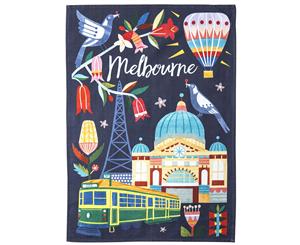 Australiana 50x70cm Melbourne Australia Kitchen Decor Cotton Cloth Tea Towel