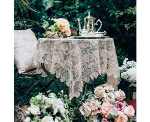 Blonde Lace Tablecloth-Rose