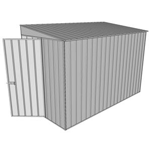 Build-a-Shed 1.5 x 3 x 2m Skillion Shed without Side Doors - Zinc