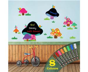 Children education Blackboard Decal with Marker Bright Colour Liquid Chalks Pen