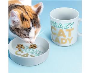 Crazy Cat Lady Mug & Cat Bowl Set