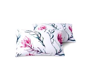 Dreamaker 300TC Cotton Sateen Printed STD PC 2 PK Pink artichoke flower