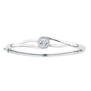 Everlight Bangle with 0.15 Carat TW of Diamonds in Sterling Silver