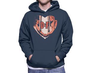 Flash Gordon And Dale Love Heart Men's Hooded Sweatshirt - Navy Blue