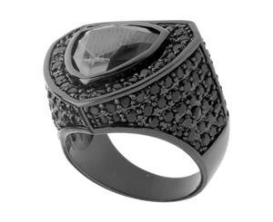 Iced Out Bling Micro Pave Ring - TRILLION black
