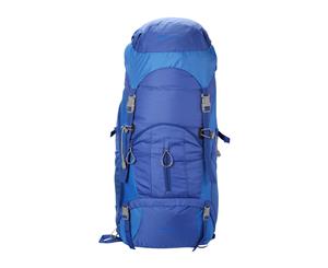 Mountain Warehouse Large 65L Rucksack Padded Airmesh Back Travelling Backpack - Blue