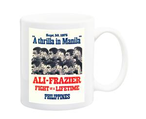 Muhammad Ali Vs Joe Fraser 1975 Boxing Poster Mug - 11 Fluid Oz